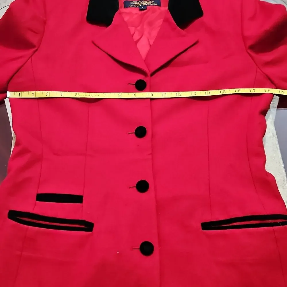Women's Vintage Brooks Brothers Red Equestrian Style Blazer Size 6